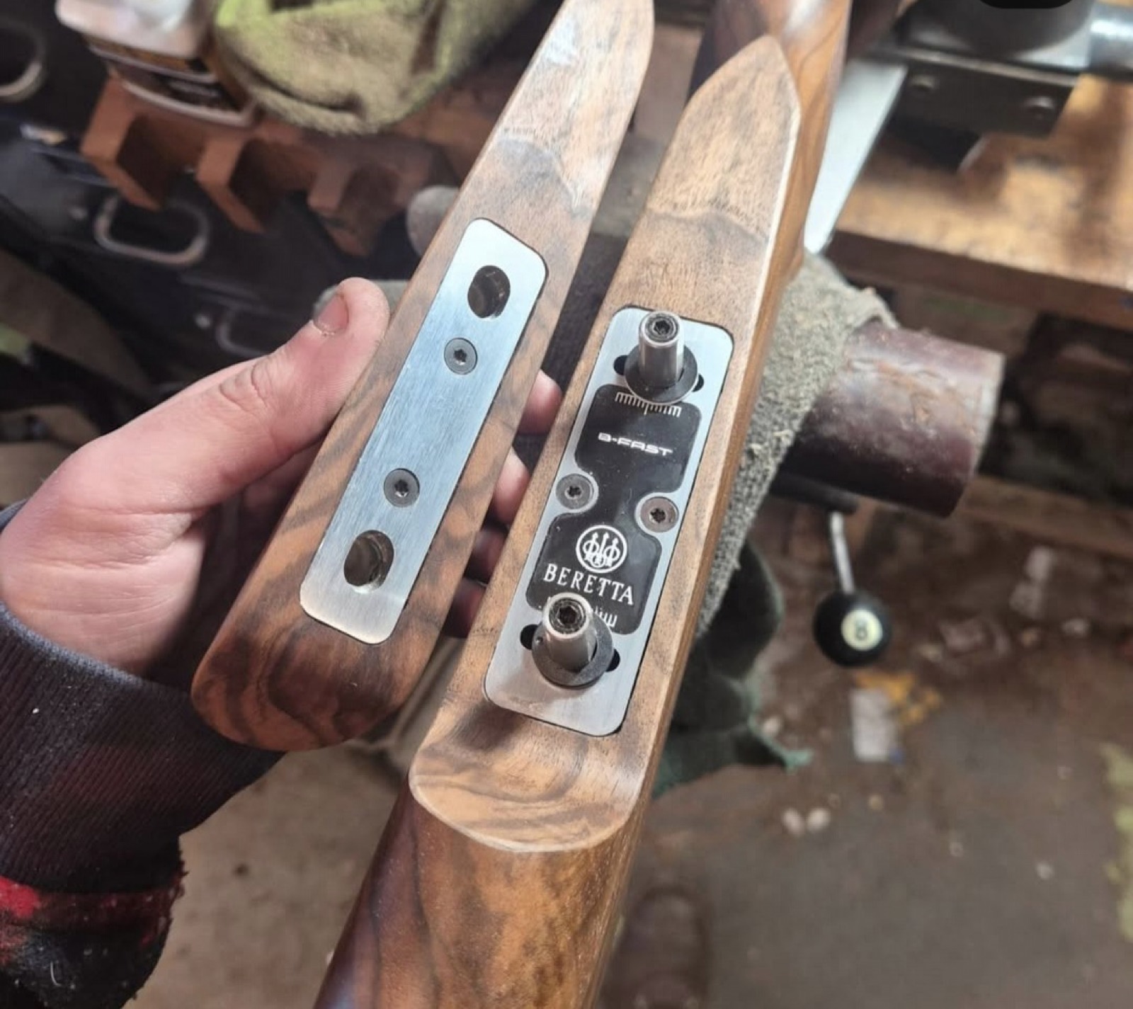 Inletting a Beretta forend